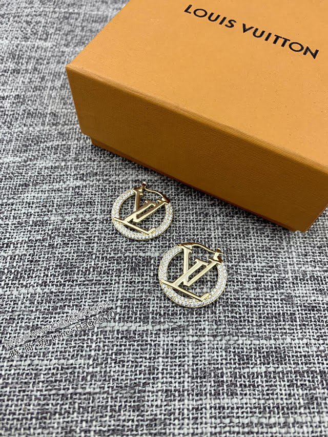 Louis Vuitton新款飾品 路易威登字吊式耳環 LV圓形耳環  zglv1826